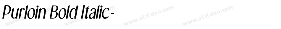 Purloin Bold Italic字体转换